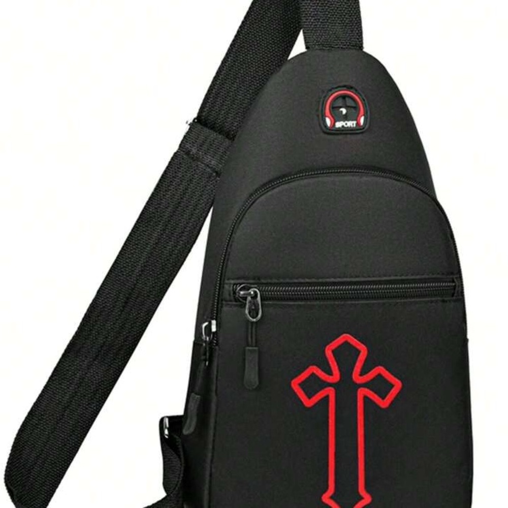 Jesus Cross Y2K Style Sports Sling Bag